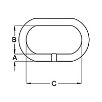 Grade 80 oblong master Links diagram